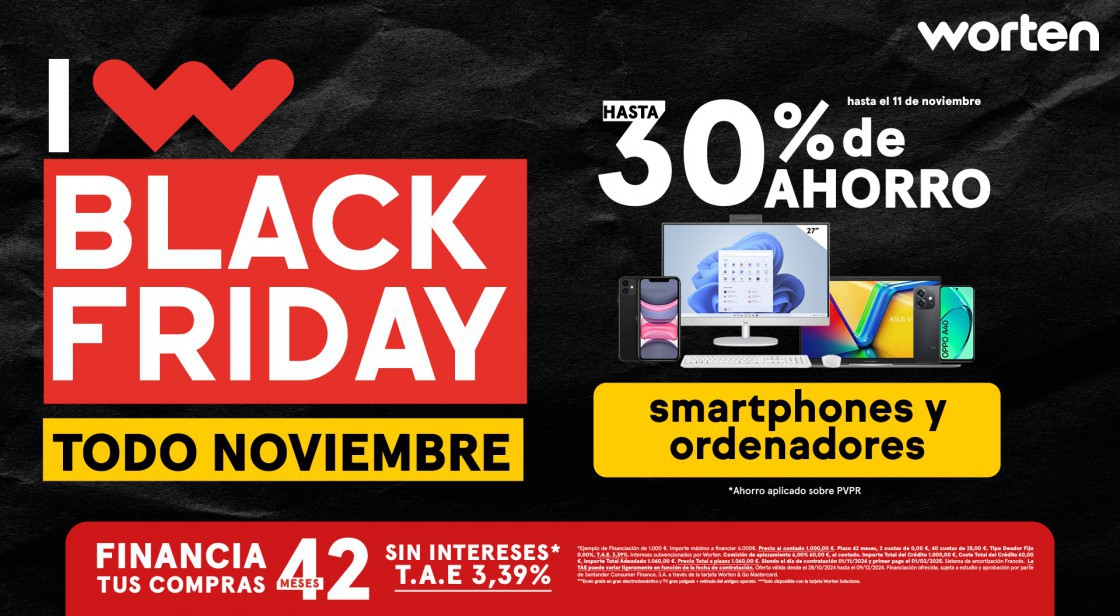 WORTEN: HASTA UN 30% DE AHORRO EN SMARTPHONES Y  ORDENADORES