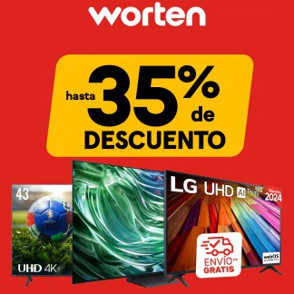 WORTEN: Hasta 35% de descuento en televisión + CASHBACK hasta 2.000€ en LG