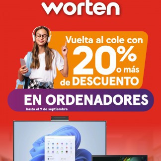 Vuelta al cole en Worten: 20% de descuento o más en todos los ordenadores